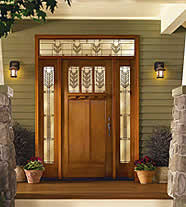 exterior door with side lights