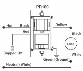 PR150 & PR180 Wiring Diagram Single Pole Switch Replacement