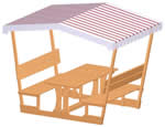 Roof Canopy with Picnic Table Plans